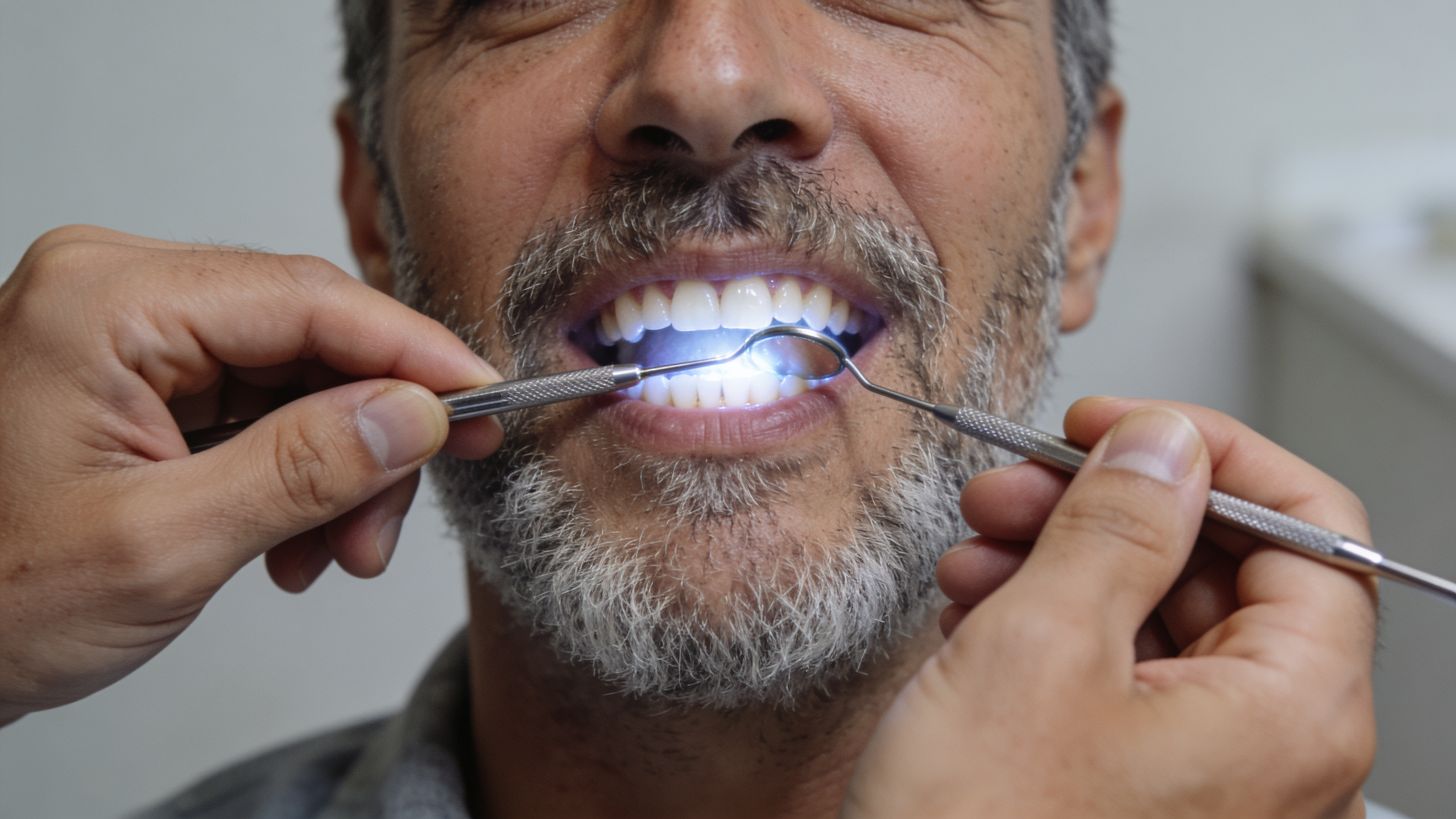 A patient reviewing whitening shade options with their dentist